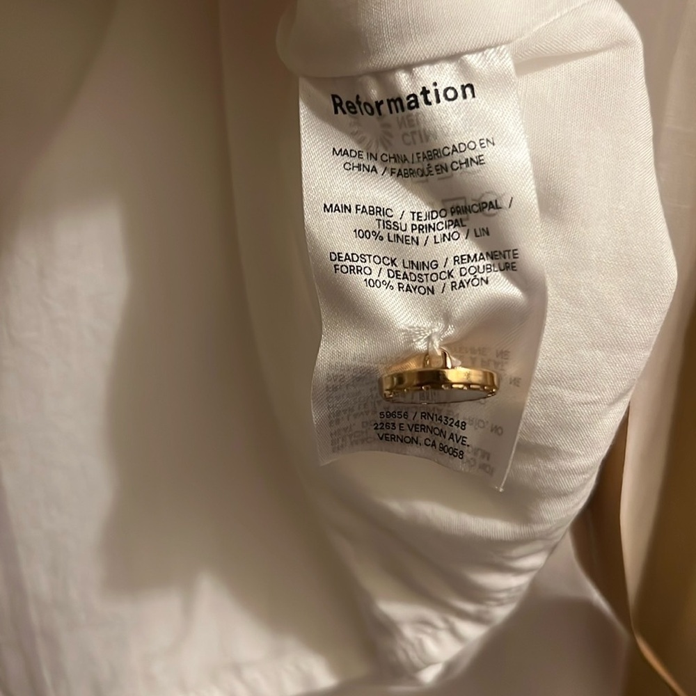 Reformation Top Aspen Linen Vest‎ Sz 4 - Picture 9 of 9